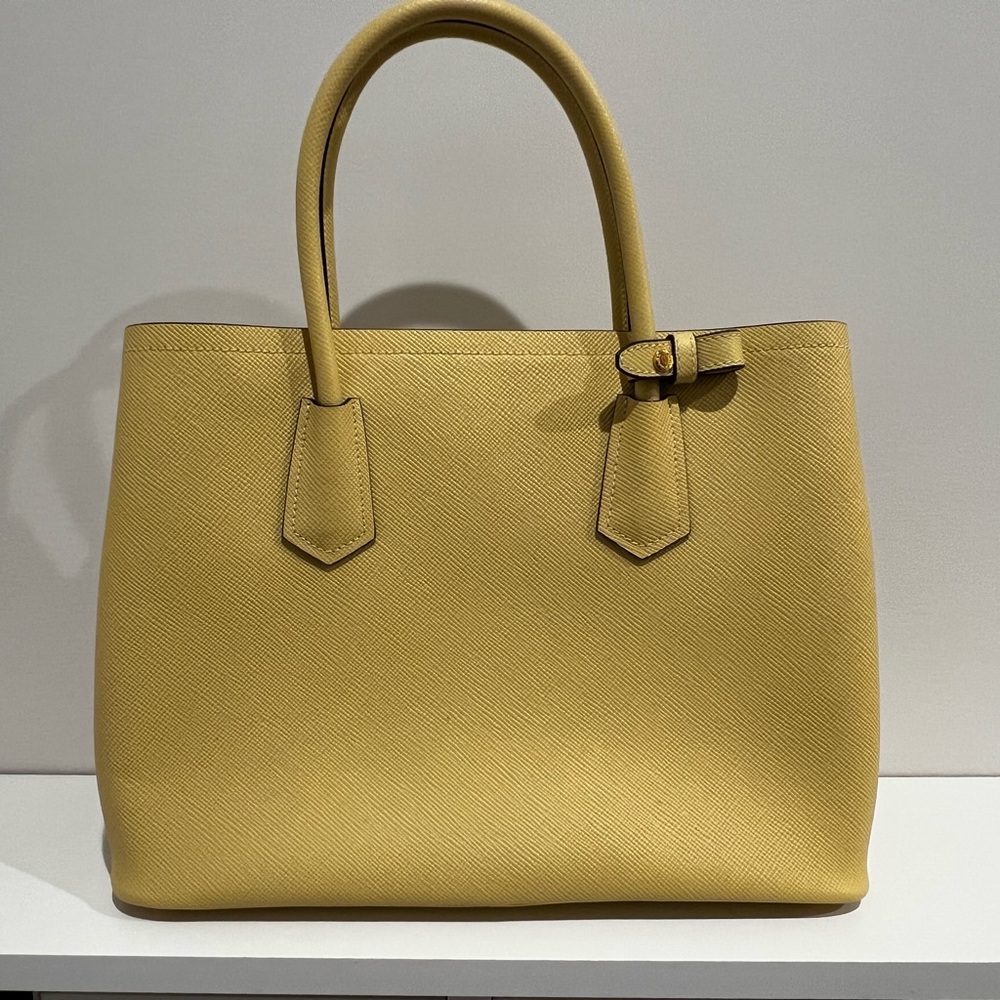 Prada Mustard (Polline) Leather Tote - Picture 2 of 9
